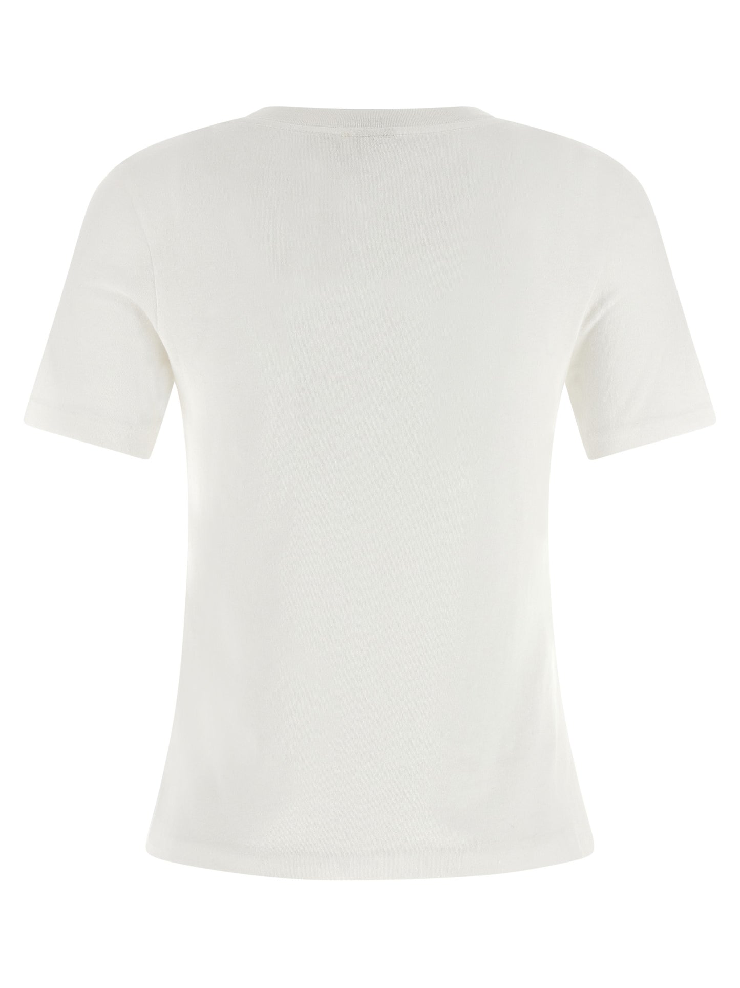 T-Shirt by Chloé for women in organic cotton white & print showcases a chic silhouette, artfully detailed with a chic crew neckline and for a chic finish.