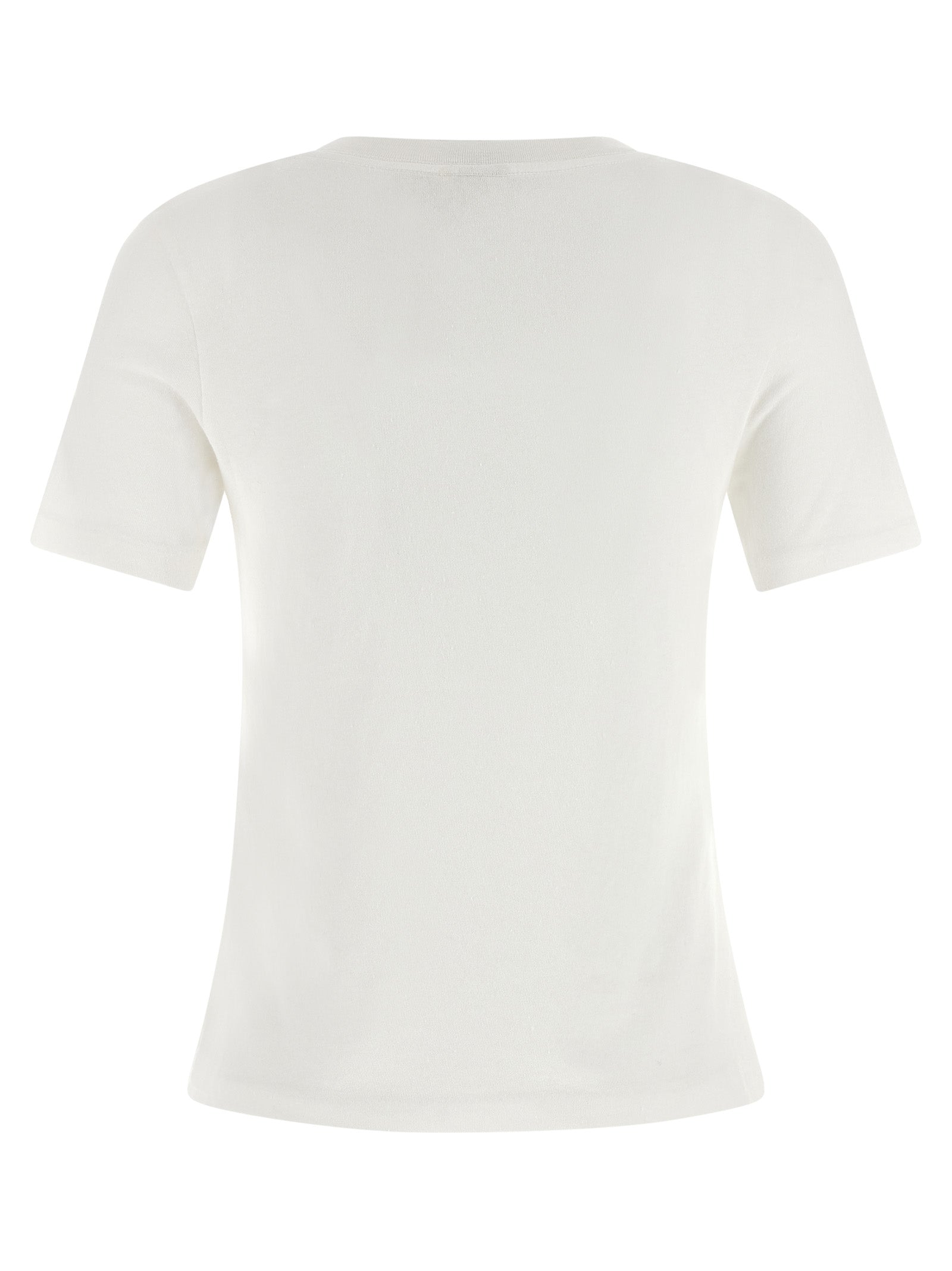 T-Shirt by Chloé for women in organic cotton white & print showcases a chic silhouette, artfully detailed with a chic crew neckline and for a chic finish.