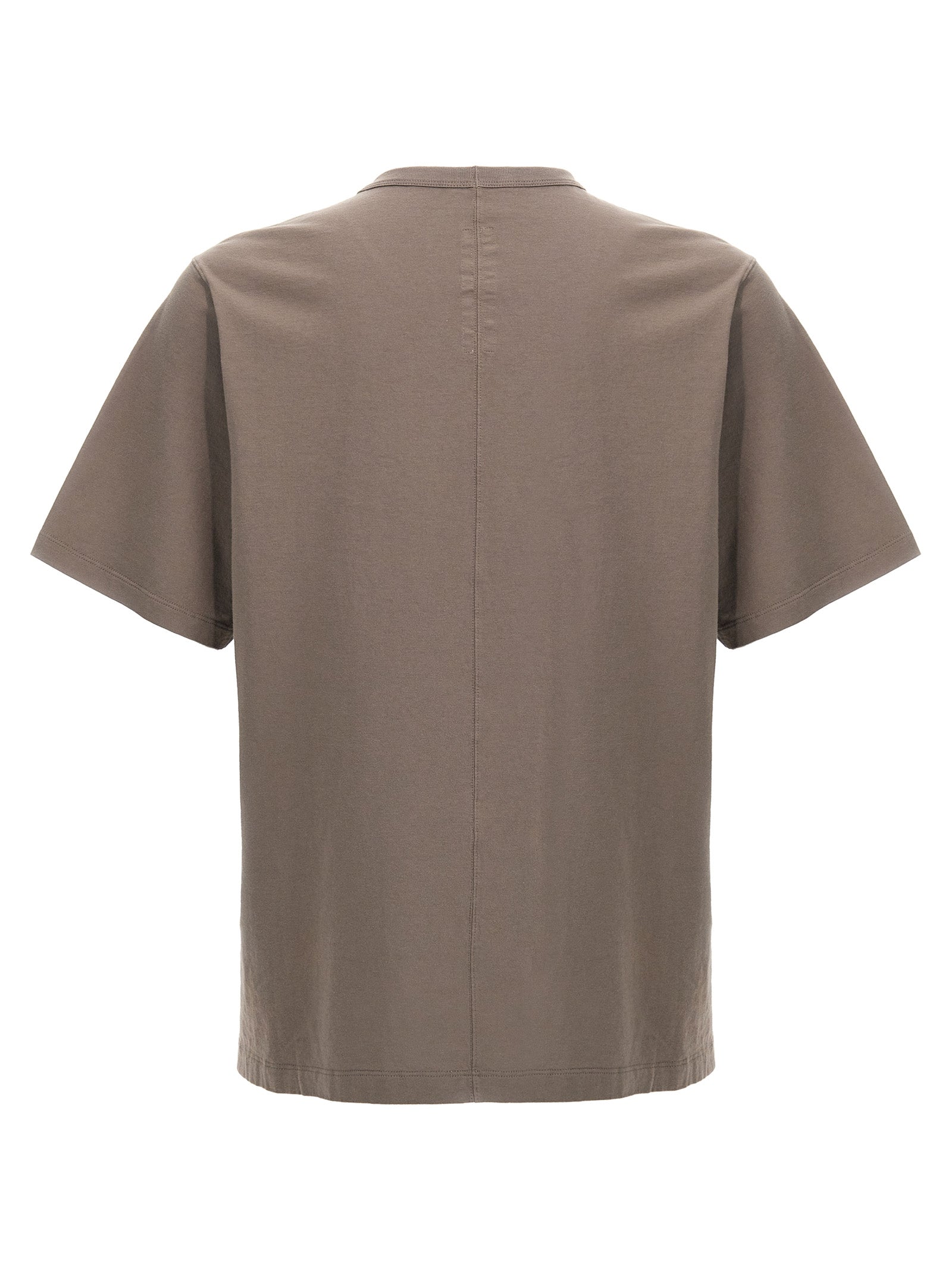 T-Shirt by Rick Owens for men in cotton gray showcases a unassuming silhouette, artfully detailed with a refined and unassuming for a sophisticated, contemporary look.