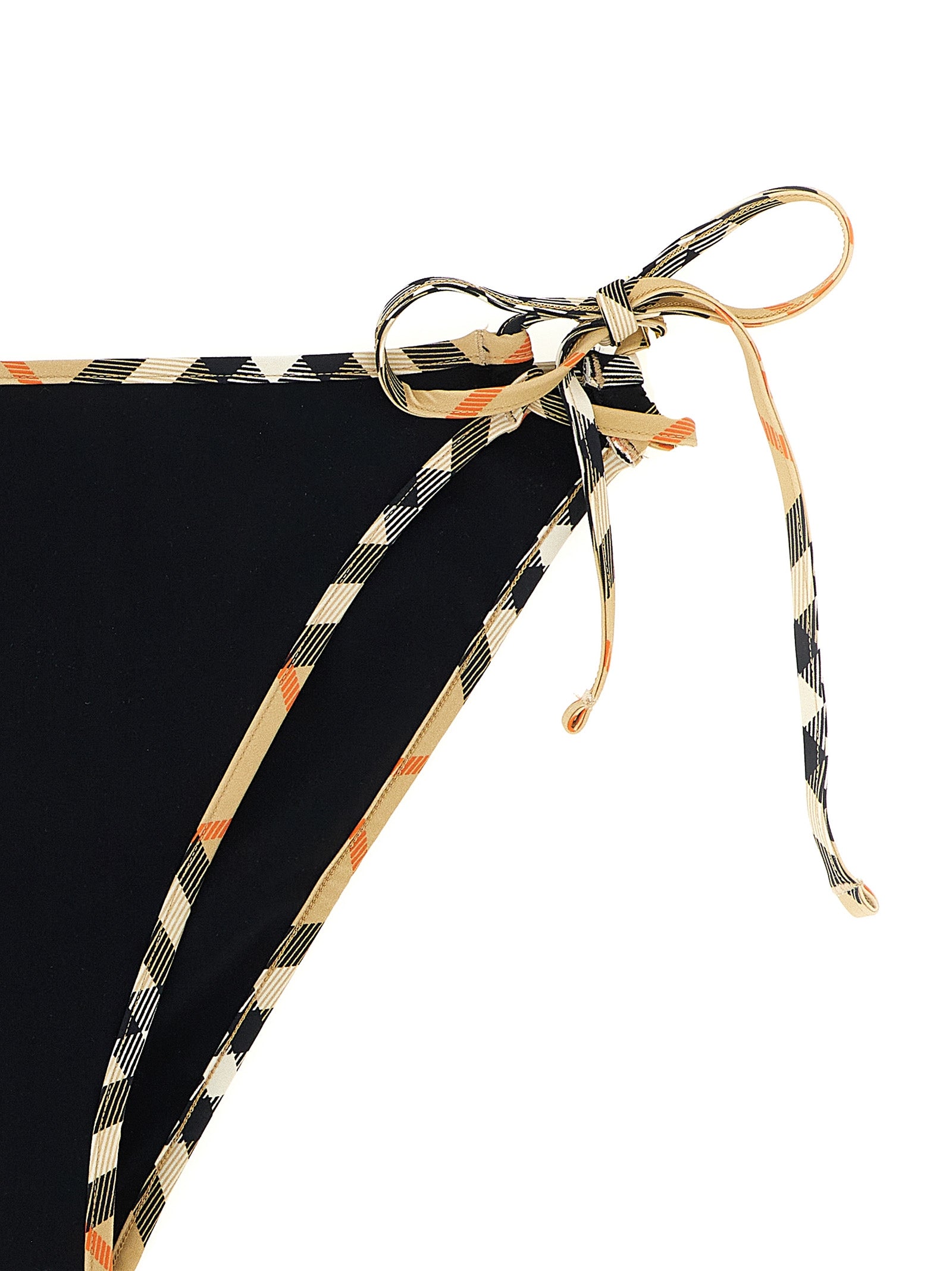 This Bikini by Burberry for women in stretch nylon black features a beach chic silhouette from the Women's Stretch Nylon Bikini collection, showcasing a beach chic cut for a refined poolside look.
