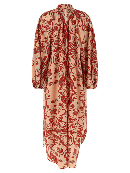 Dress by F.R.S. - FOR RESTLESS SLEEPERS for women in silk crepe satin multicolor, pink & print features an magnificent silhouette, artfully detailed with a magnificent and that flows into an magnificent maxi long.