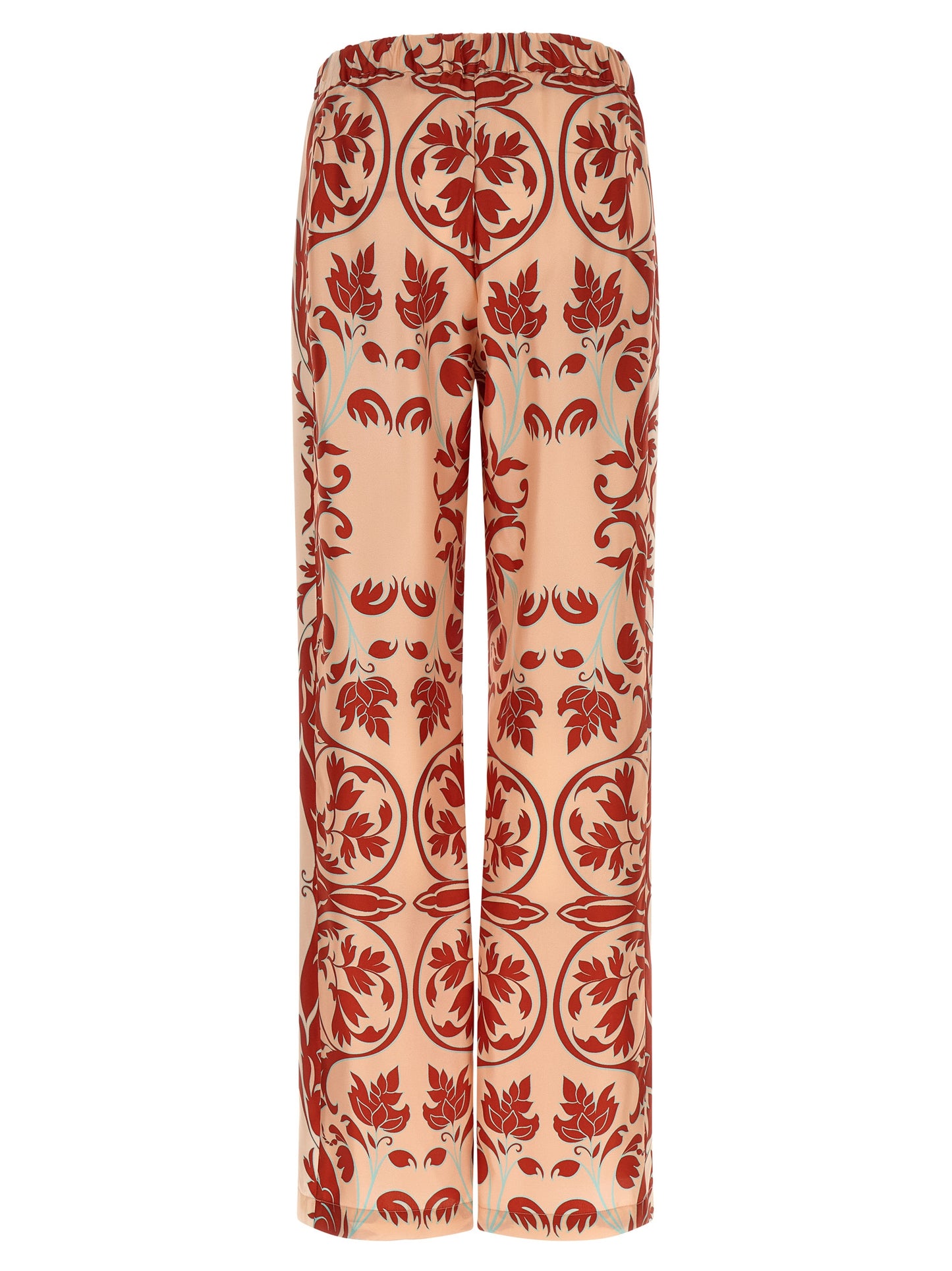 Casual Pants by F.R.S. - FOR RESTLESS SLEEPERS for women in silk satin twill multicolor, pink, patterned & print presents a refined pantology silhouette, artfully defined by a refined pantology straight-leg & relaxed-fit, long, and a sophisticated .