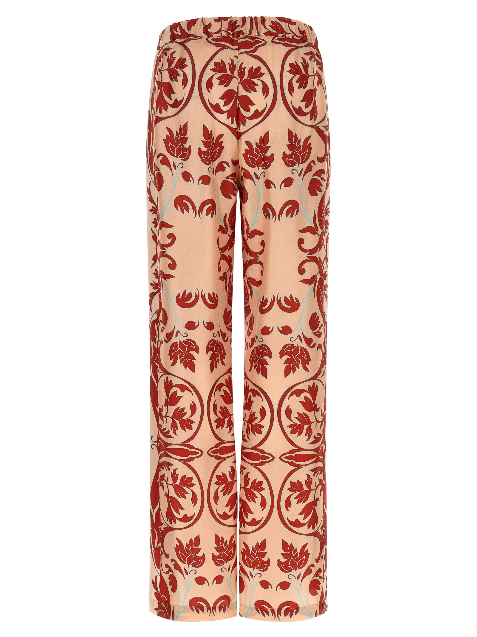 Casual Pants by F.R.S. - FOR RESTLESS SLEEPERS for women in silk satin twill multicolor, pink, patterned & print presents a refined pantology silhouette, artfully defined by a refined pantology straight-leg & relaxed-fit, long, and a sophisticated .