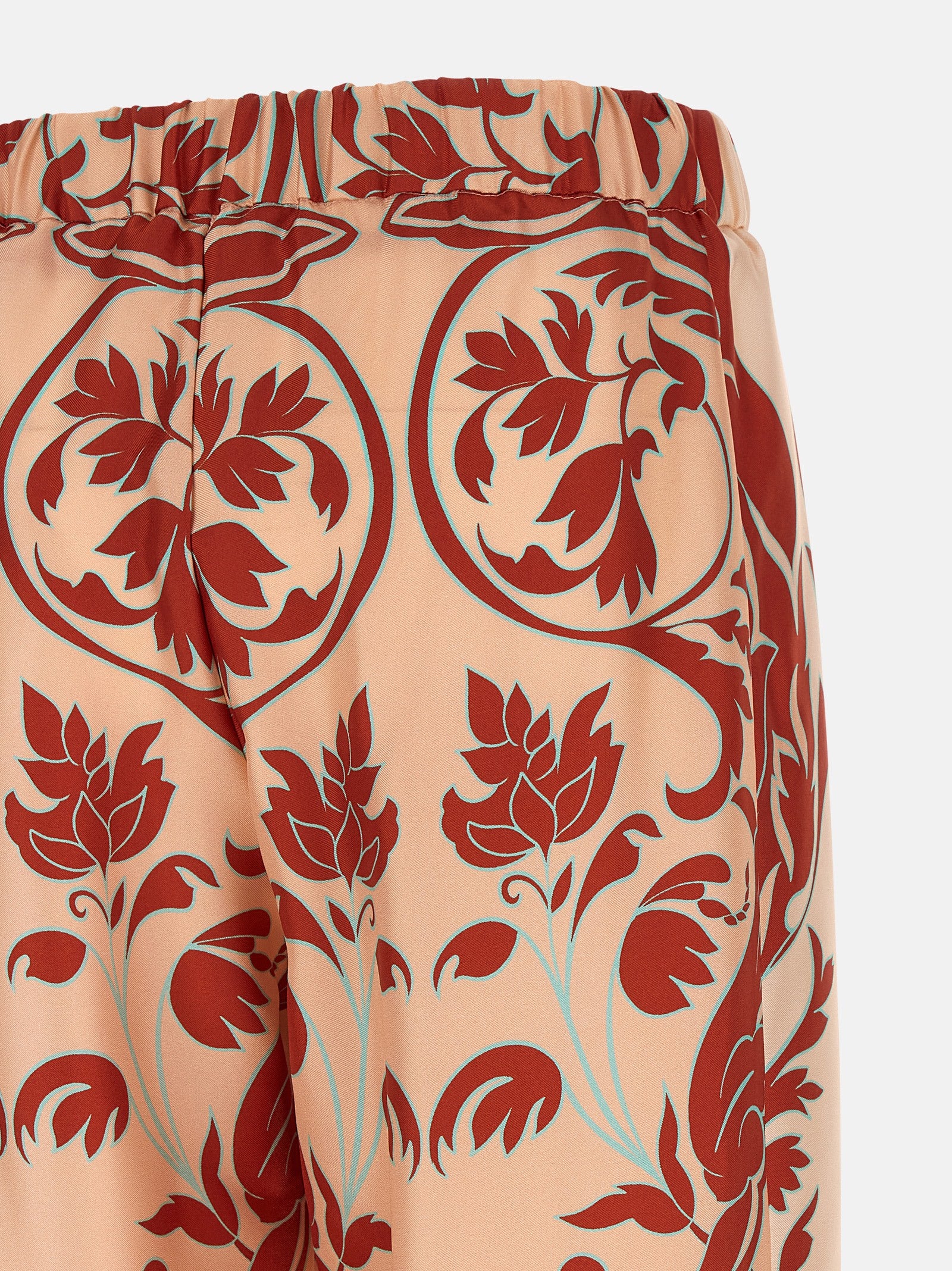 Casual Pants by F.R.S. - FOR RESTLESS SLEEPERS for women in silk satin twill multicolor, pink, patterned & print features an sartorial straight-leg & relaxed-fit and long with a cut for a sartorial finish.