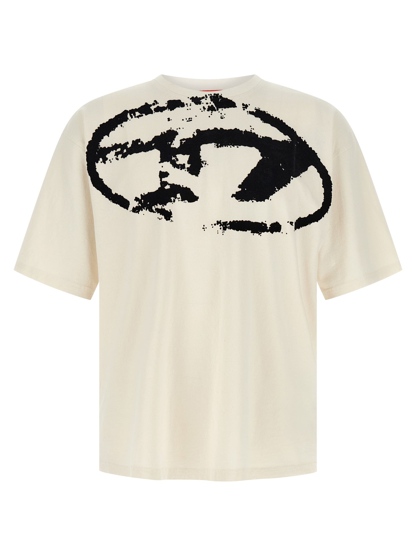 T-Shirt by Diesel for men in cotton bicolour, black, white & print features an on trend silhouette, perfectly showcasing a on trend short-sleeve and crew neckline for an elevated aesthetic.