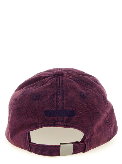 Baseball Cap by The Attico for women in cotton canvas purple features a distinguished silhouette, showcasing the distinguished design of the Cotton Canvas Baseball Cap for a sophisticated, elevated look.