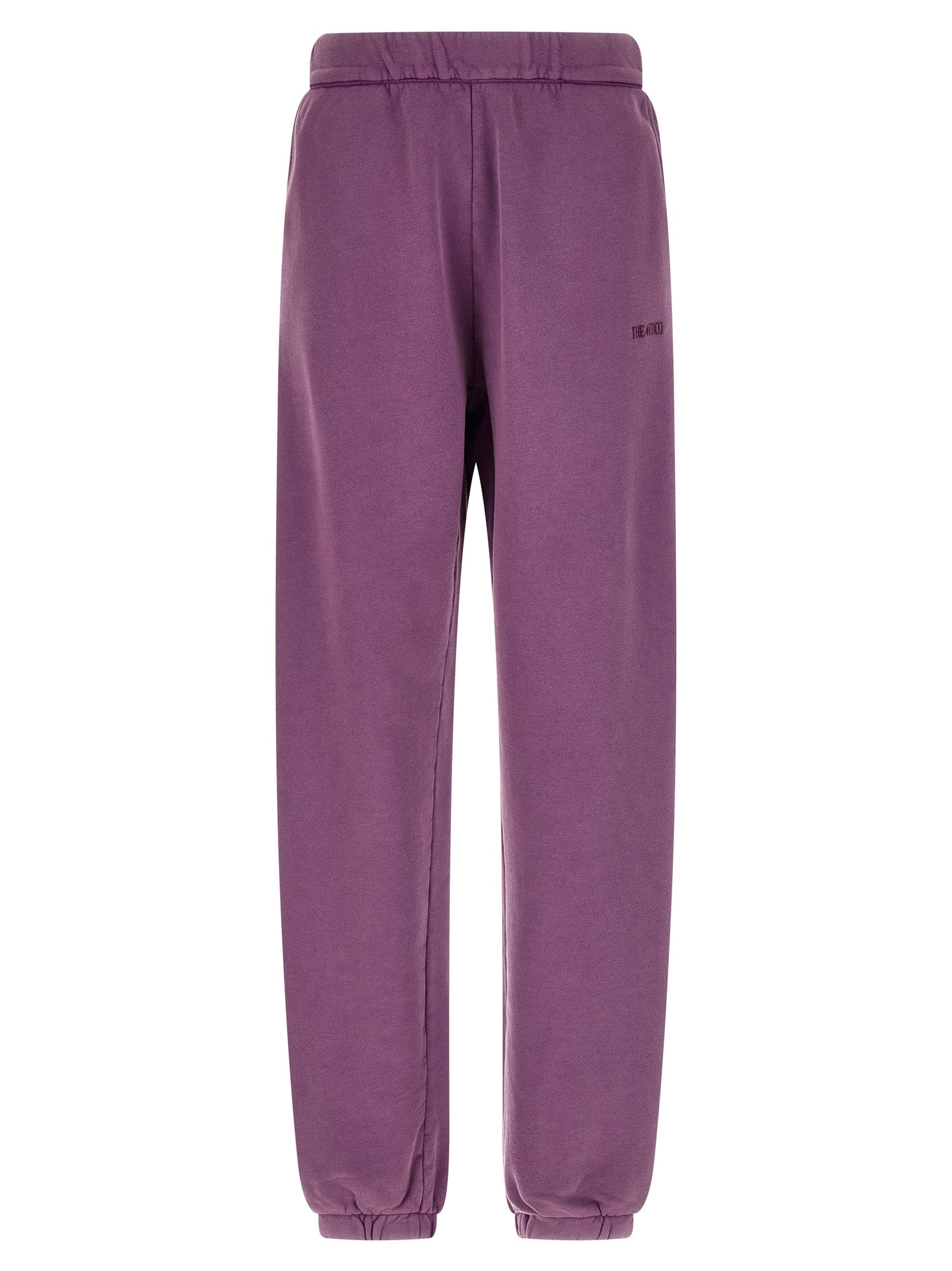 Joggers by The Attico for women in cotton purple presents a refined pantology silhouette, artfully defined by a refined pantology relaxed-fit, long, and a sophisticated .