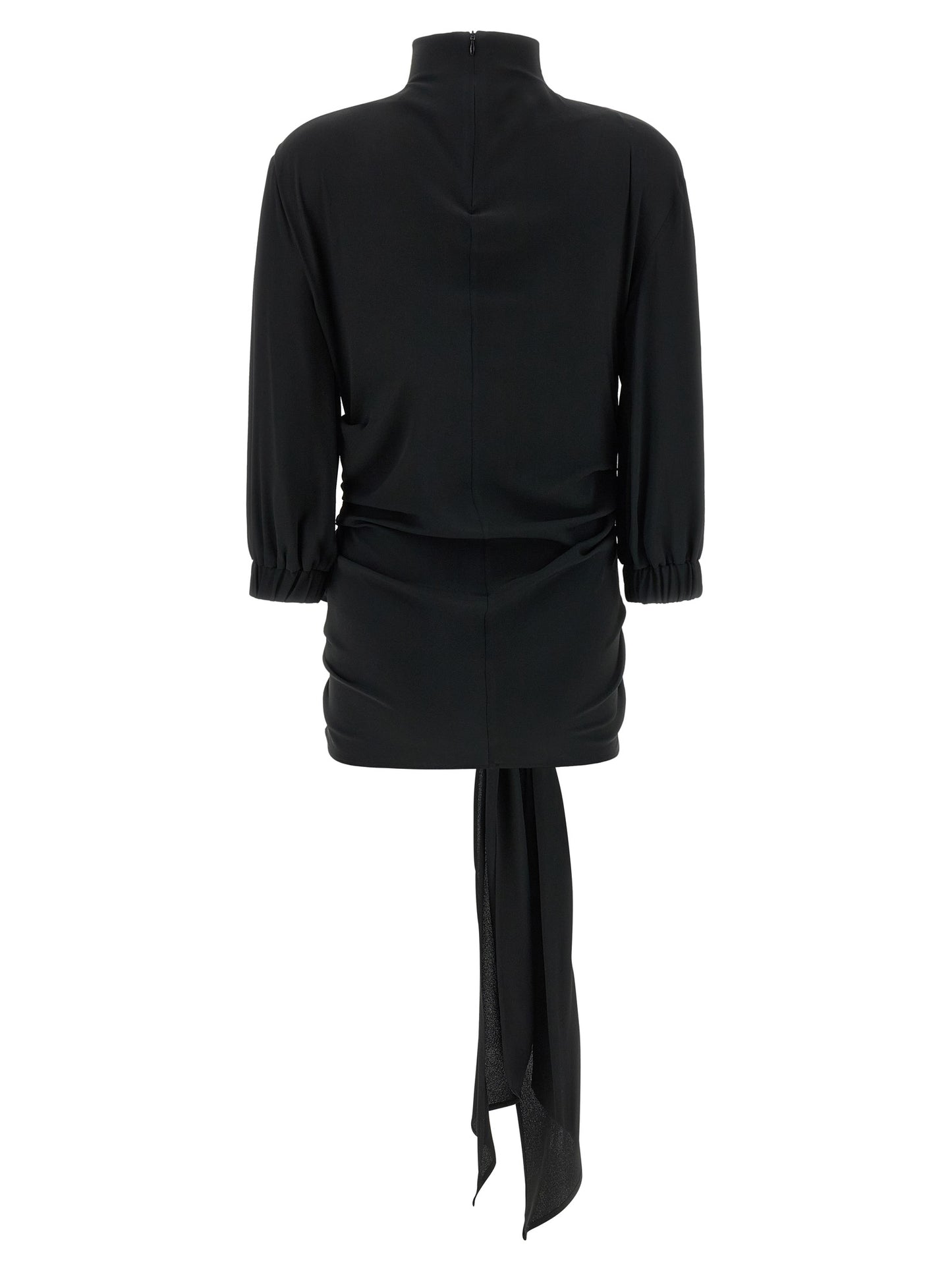 Tank Top by The Attico for women in acetate silk & crepe black showcases a sublime silhouette, with and high-neck neckline details for a sublime finish.