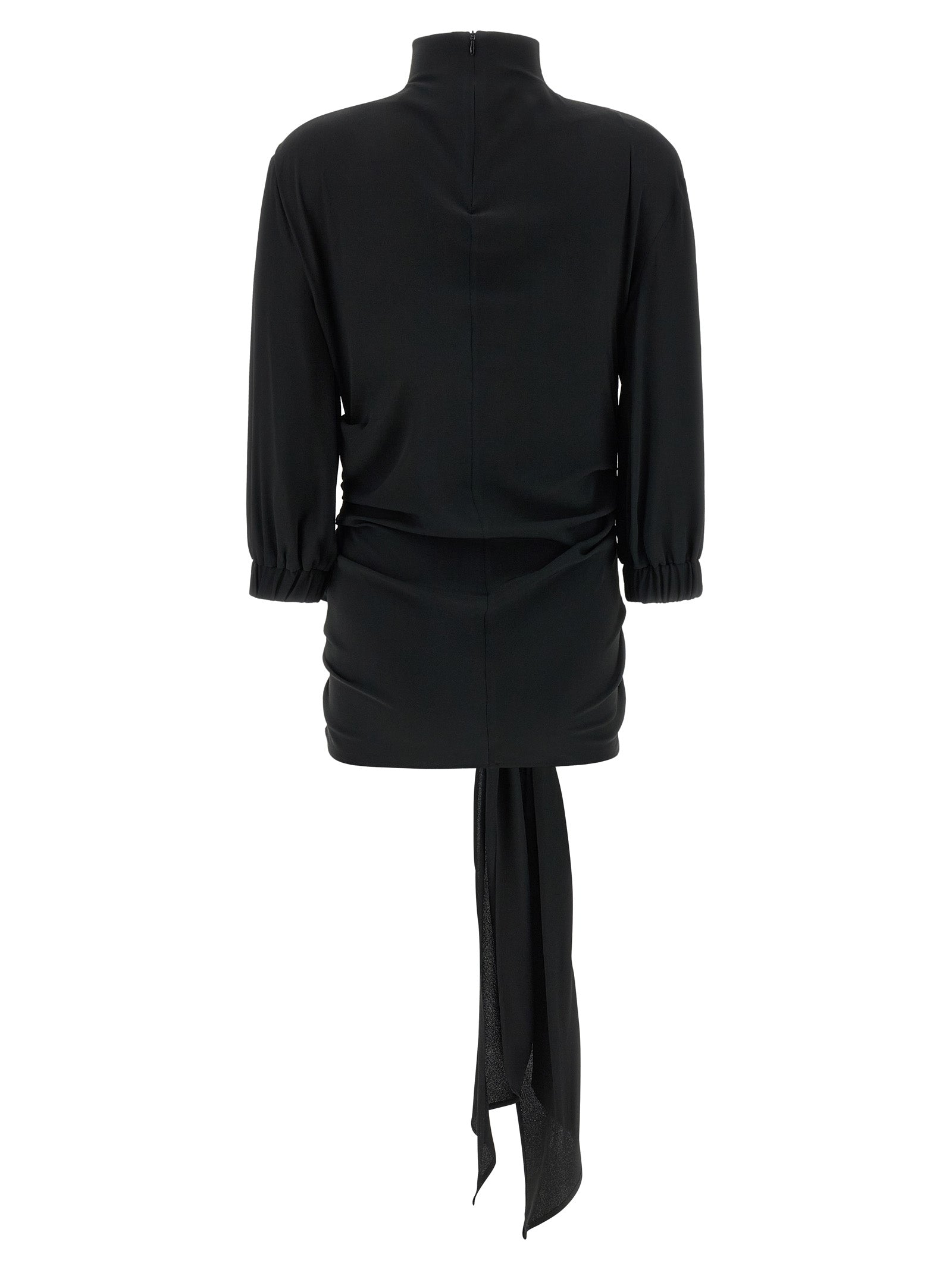 Tank Top by The Attico for women in acetate silk & crepe black showcases a sublime silhouette, with and high-neck neckline details for a sublime finish.