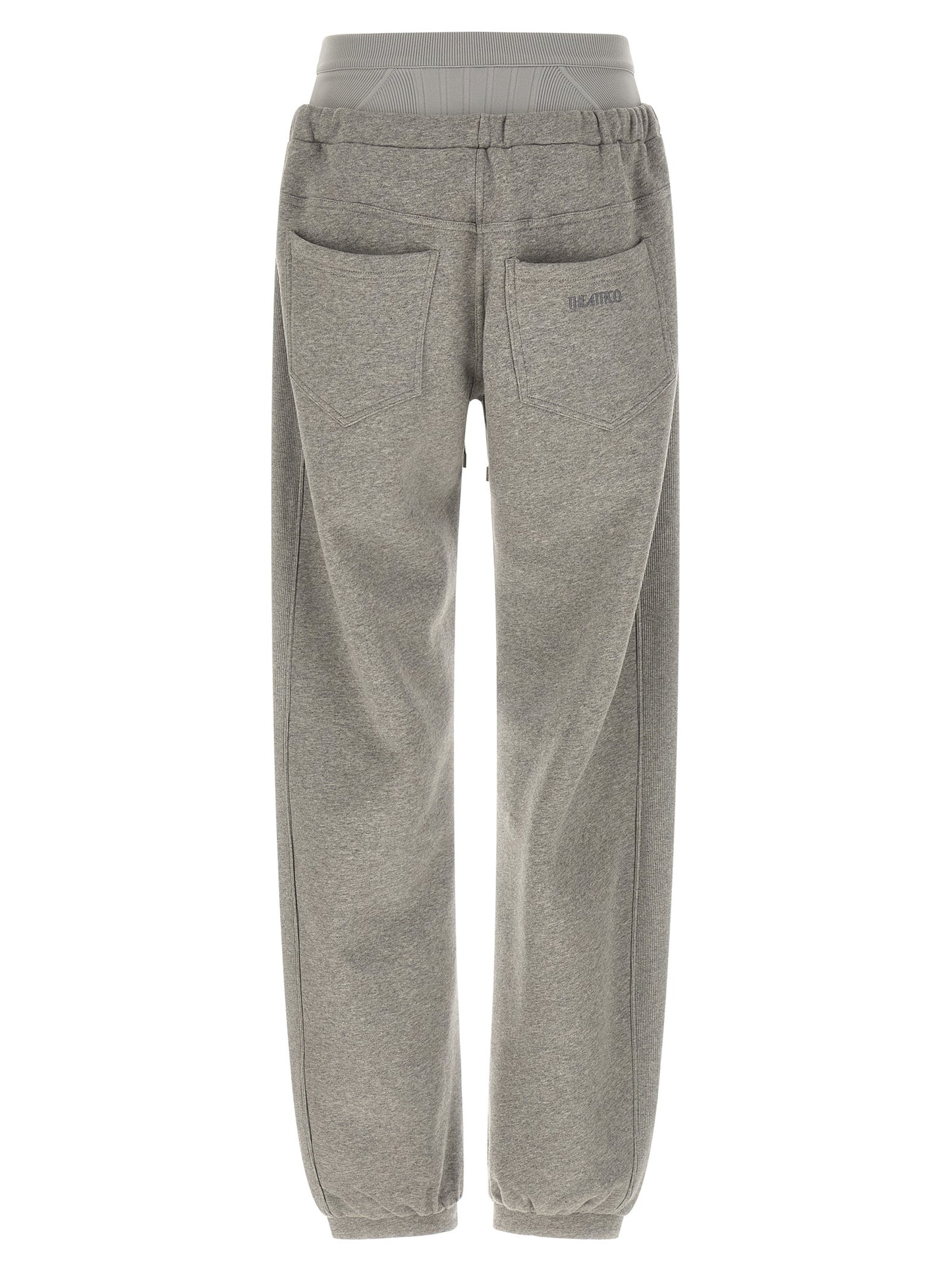 The Attico Women's Wide Cotton Joggers - Gray