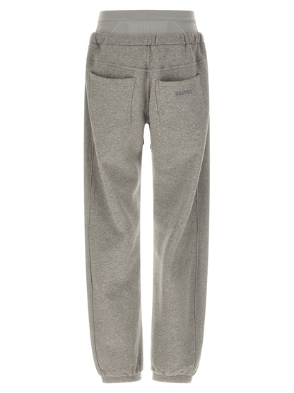 The Attico Women's Wide Cotton Joggers - Gray