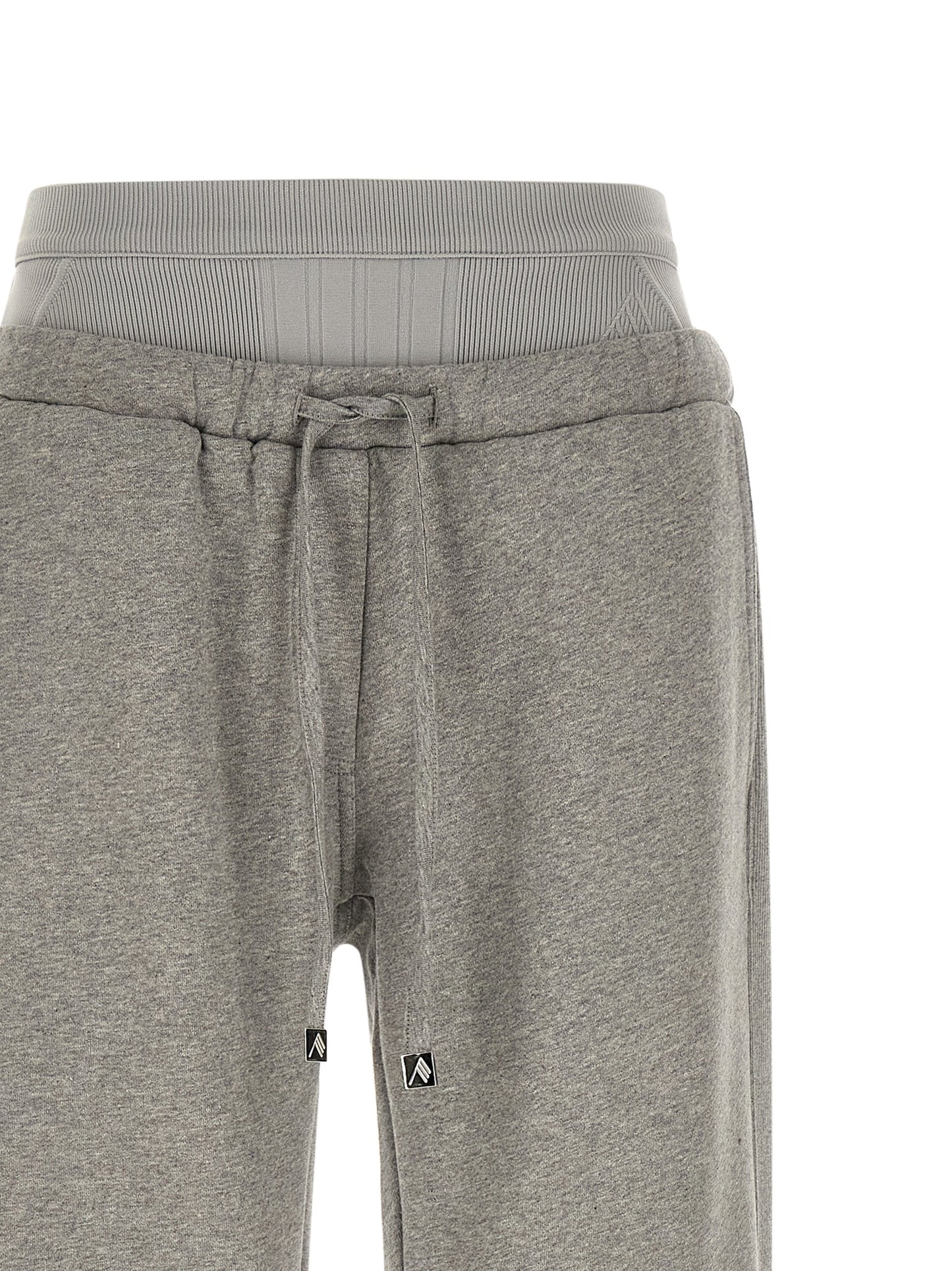 The Attico Women's Wide Cotton Joggers - Gray