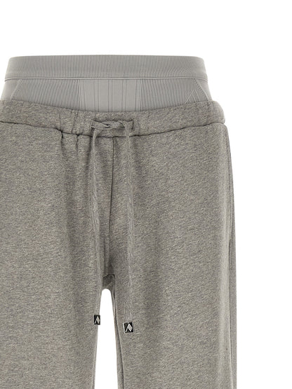 The Attico Women's Wide Cotton Joggers - Gray