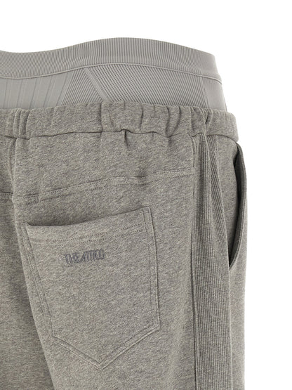 The Attico Women's Wide Cotton Joggers - Gray