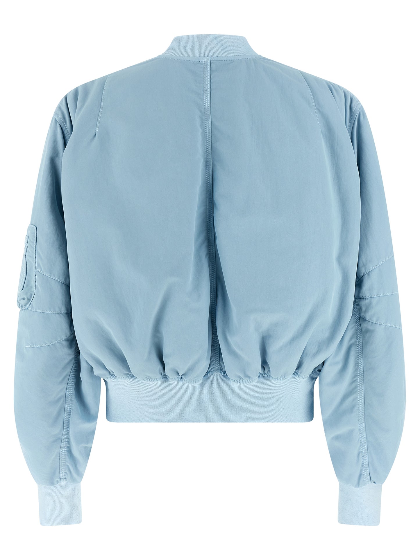 The Attico Women's Padded Nylon Bomber Jacket - Light Blue