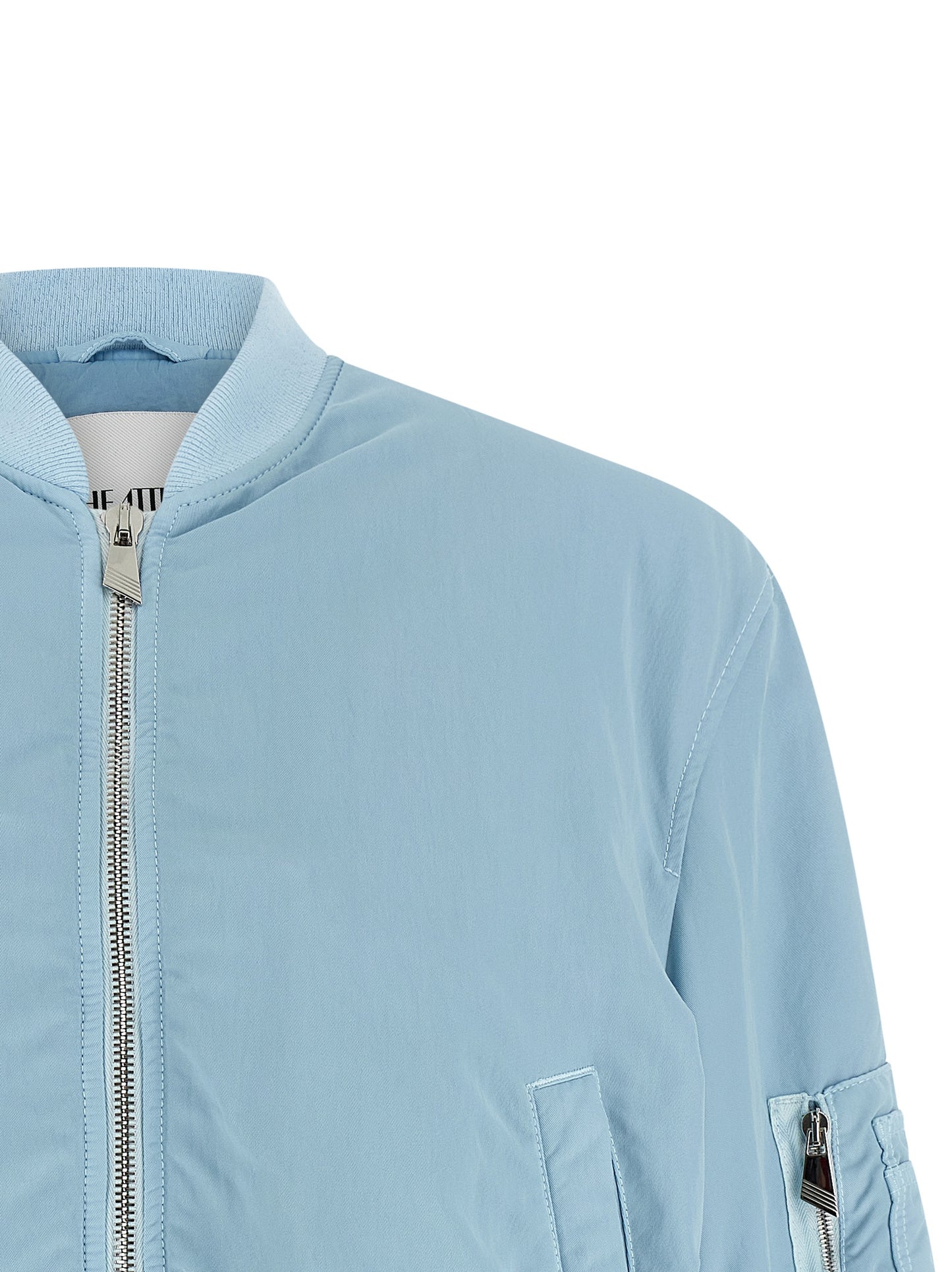 The Attico Women's Padded Nylon Bomber Jacket - Light Blue