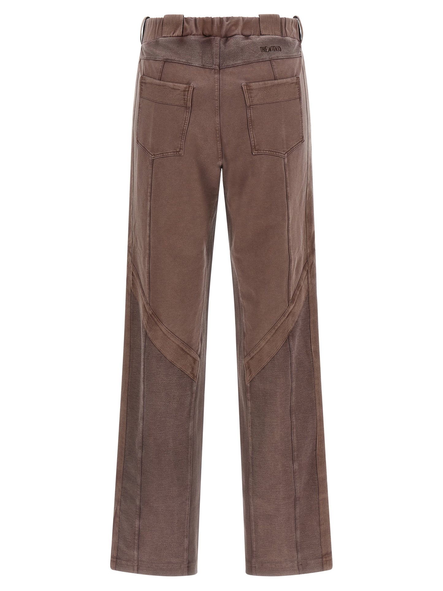 The Attico Ribbon Women's Stretch Cotton Casual Pants - Brown