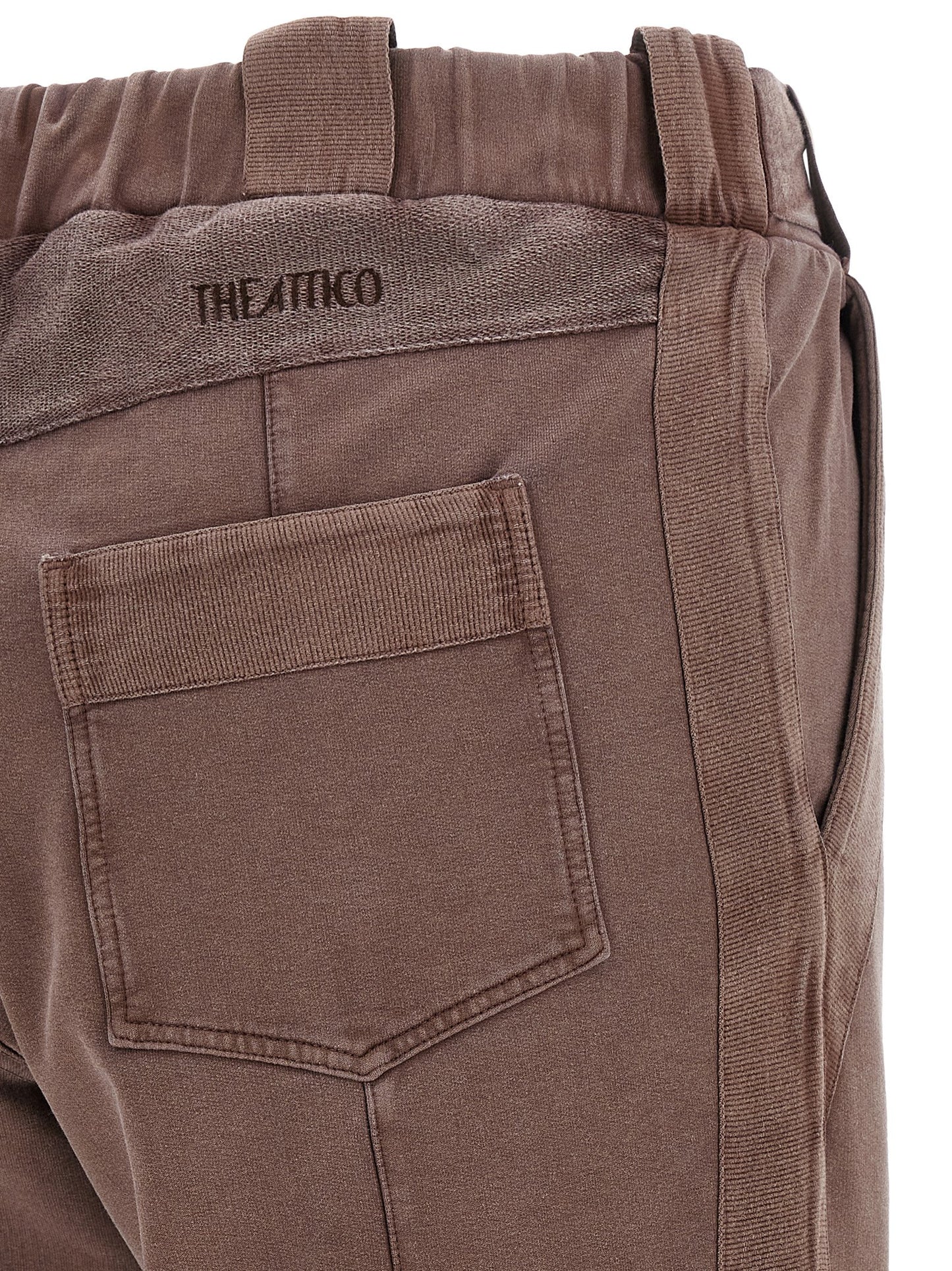 The Attico Ribbon Women's Stretch Cotton Casual Pants - Brown