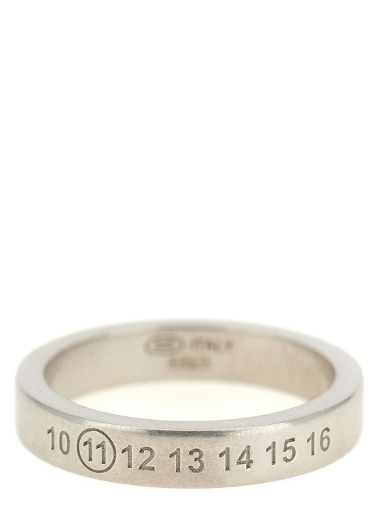 Ring by Maison Margiela for men in calfskin leather silver features a timeless design, elegantly showcasing the refined craftsmanship of the timeless Men's Silver Ring for a truly timeless aesthetic.