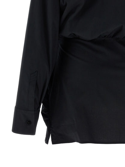 Dress by The Attico for women in stretch cotton bicolour, black & white features an magnificent silhouette, artfully detailed with a magnificent and that flows into an magnificent short mini.