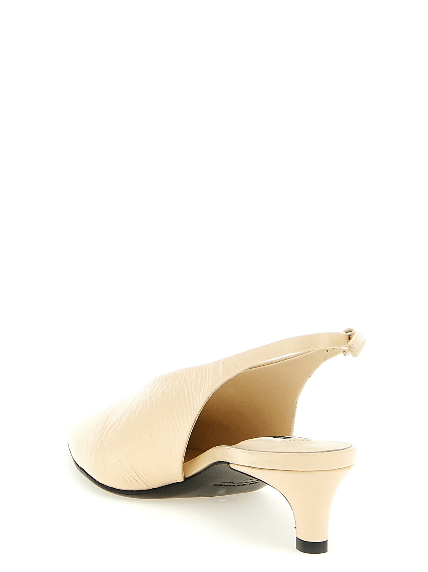Low-Heel Mid-Heel Slingback Pumps Heels by Jil Sander for women in calfskin leather beige features a effortlessly chic Women's Calfskin Leather Low-Heel Mid-Heel Slingback Pumps Heels design with a sophisticated low-heel mid-heel and elegant pointed toe style.