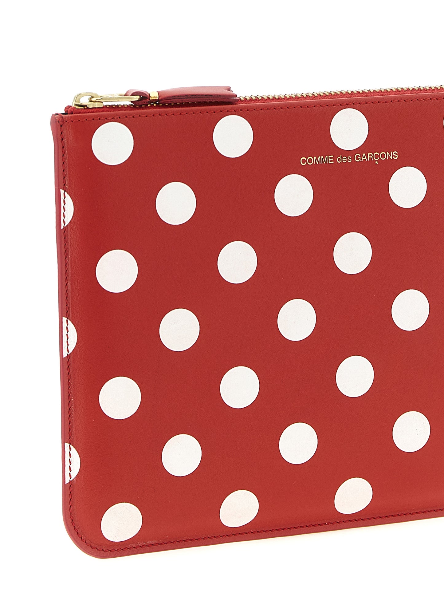 Wallet by Comme Des Garçons for men in calfskin leather multicolor, red & print presents a architectural silhouette from the Calfskin Leather Wallet collection, showcasing architectural for a architectural finish.