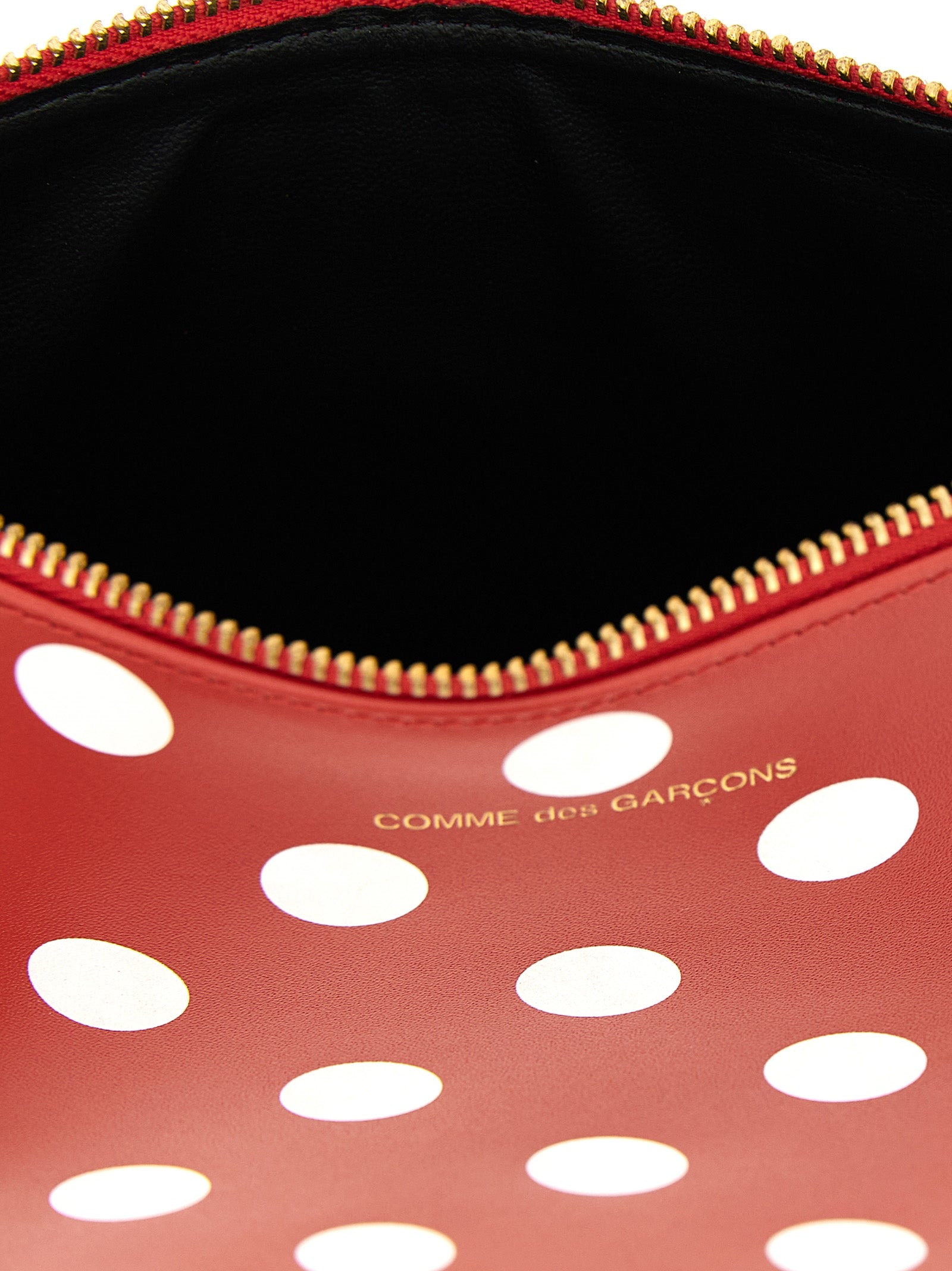 Wallet by Comme Des Garçons for men in calfskin leather multicolor, red & print presents a streamlined silhouette, showcasing the sophisticated design of the Calfskin Leather Wallet collection with functional .