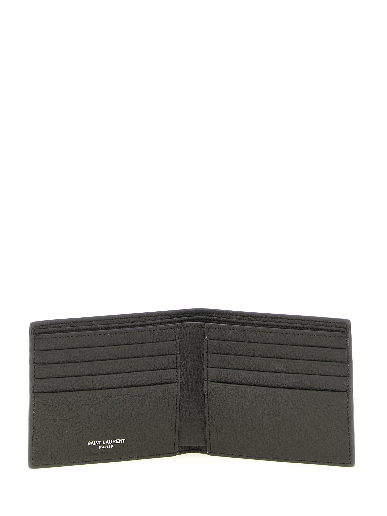 Wallet by Saint Laurent for men in calfskin leather brown showcases a enchanting silhouette, artfully detailed with the signature style of the Cassandre Calfskin Leather Wallet and functional .