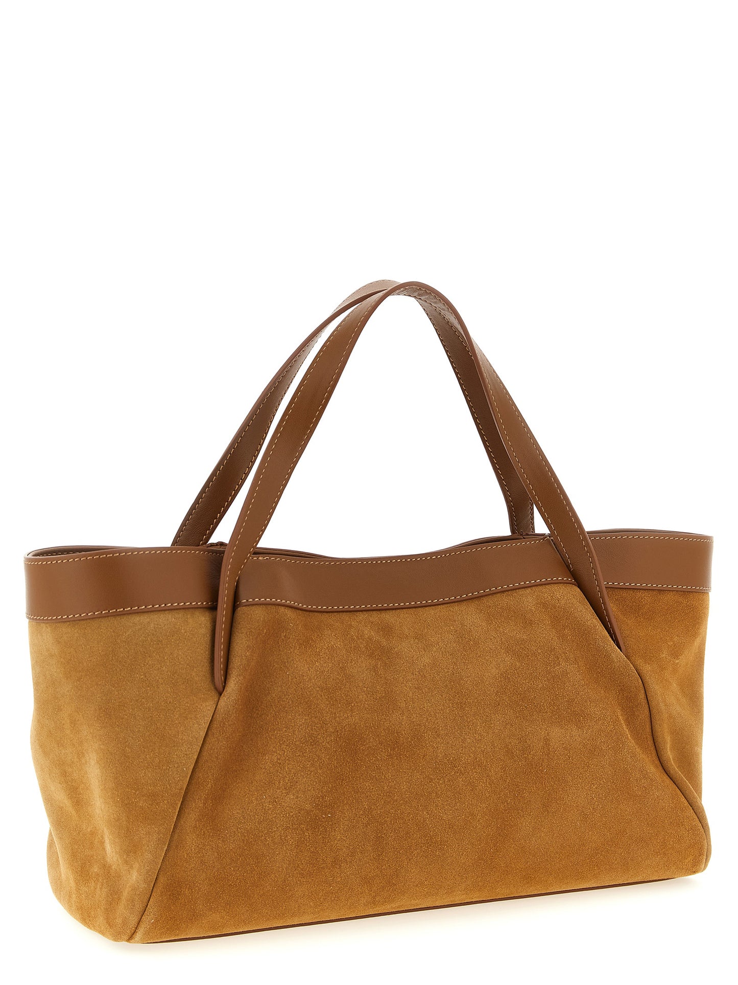 Shoulder Bag by Twinset for women in polyethylene polyurethane suede leather brown features an effortlessly chic silhouette with a secure magnetic, ample , and versatile shoulder-strap & handle for effortlessly chic everyday luxury.