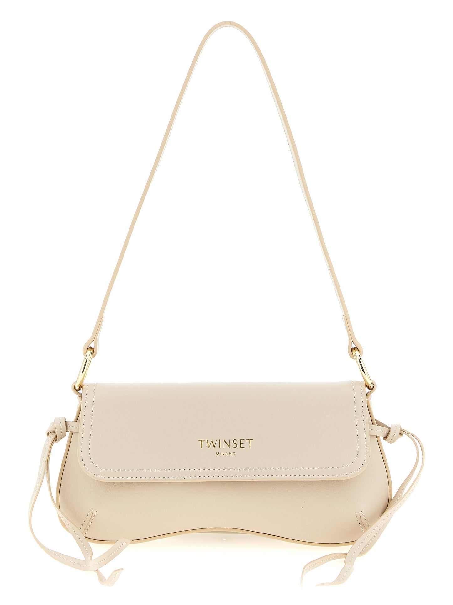 Shoulder Flap Bag by Twinset for women in calf leather white features a effortless sophistication silhouette, secured by a flap & magnetic with ample and versatile shoulder-strap & handle for a effortless sophistication finish.