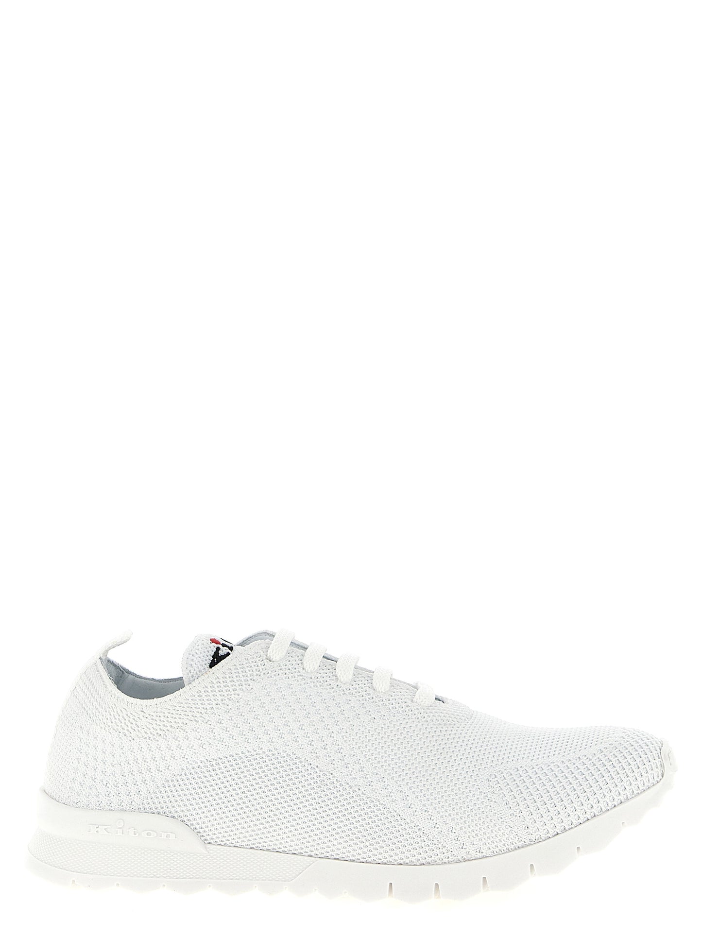 Athletic Sneakers by Kiton for men in stretch cotton white features an timeless silhouette from the Men's Athletic Stretch Cotton Sneakers collection, showcasing a timeless athletic style for a timeless look.