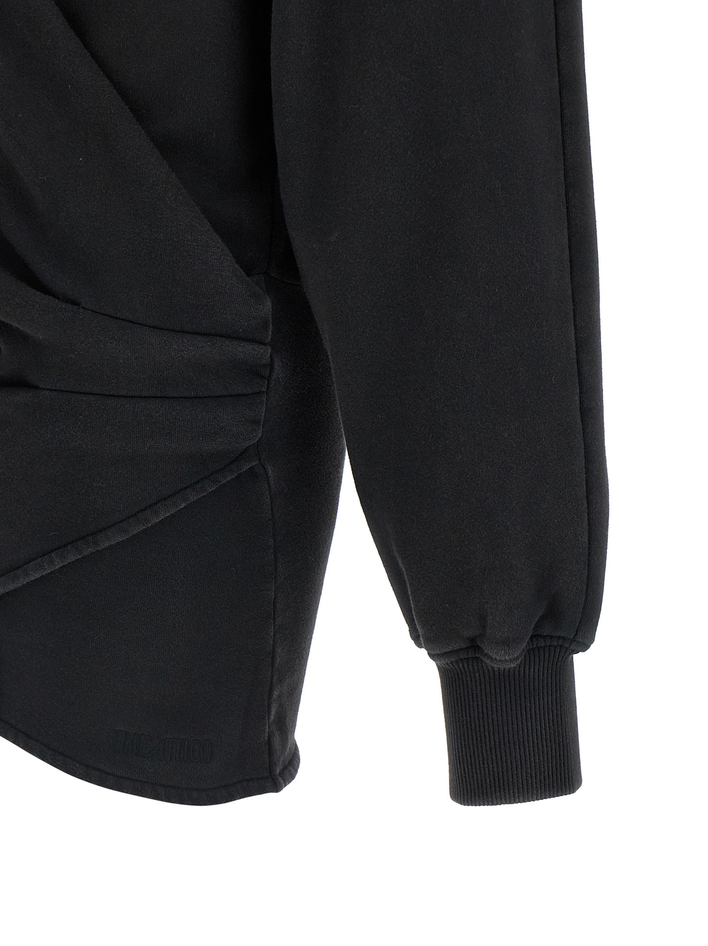 Dress by The Attico for women in cotton black features an cute silhouette, detailed with a and that elegantly flows into a cute short mini.