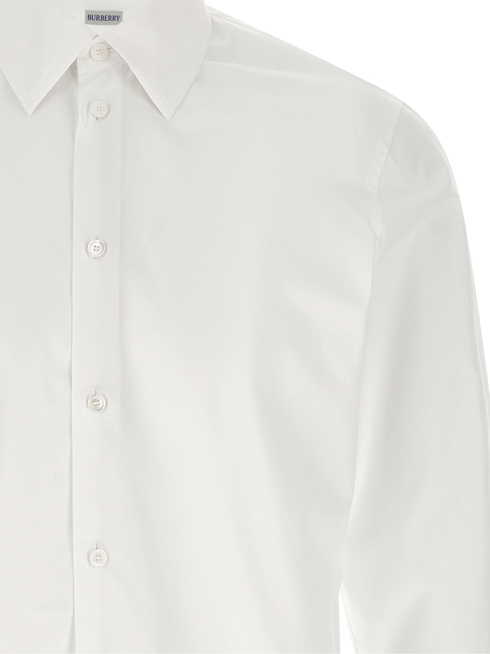 Shirt by Burberry for men in cotton white, featuring a nuanced and nuanced for a sophisticated finish.