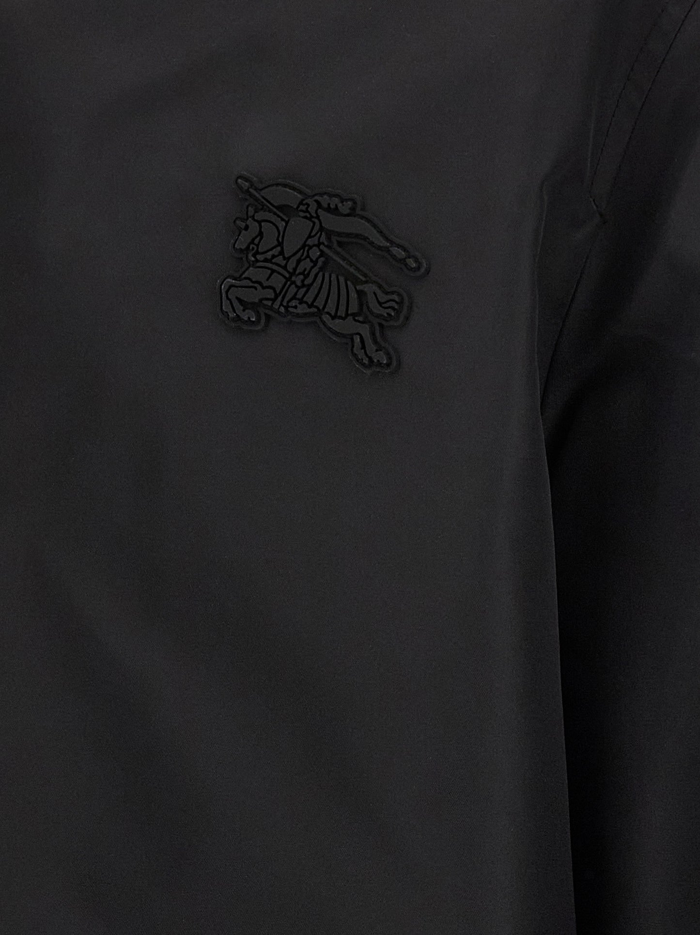 Hooded Windbreaker Jacket by Burberry for men in nylon & silicone multicolor showcases a urban chic silhouette, detailed with a urban chic and functional pockets, hooded & windproof for a polished finish.