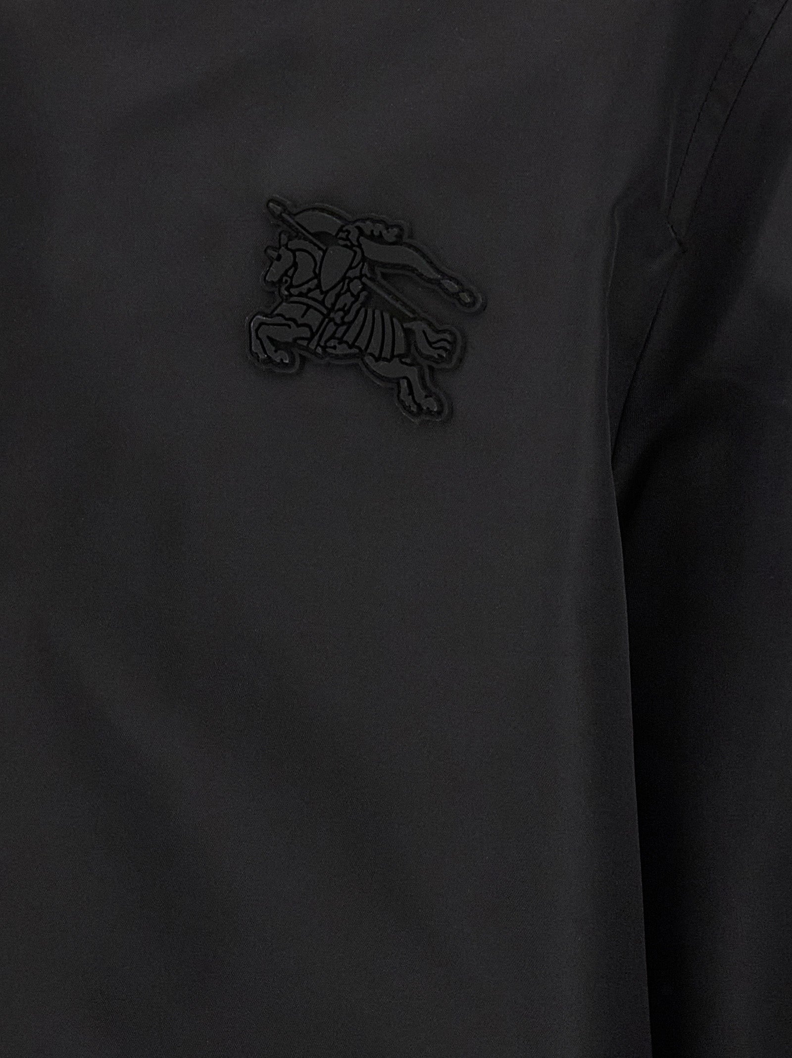 Hooded Windbreaker Jacket by Burberry for men in nylon & silicone multicolor showcases a urban chic silhouette, detailed with a urban chic and functional pockets, hooded & windproof for a polished finish.