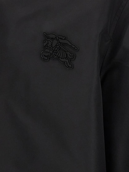Hooded Windbreaker Jacket by Burberry for men in nylon & silicone multicolor showcases a urban chic silhouette, detailed with a urban chic and functional pockets, hooded & windproof for a polished finish.