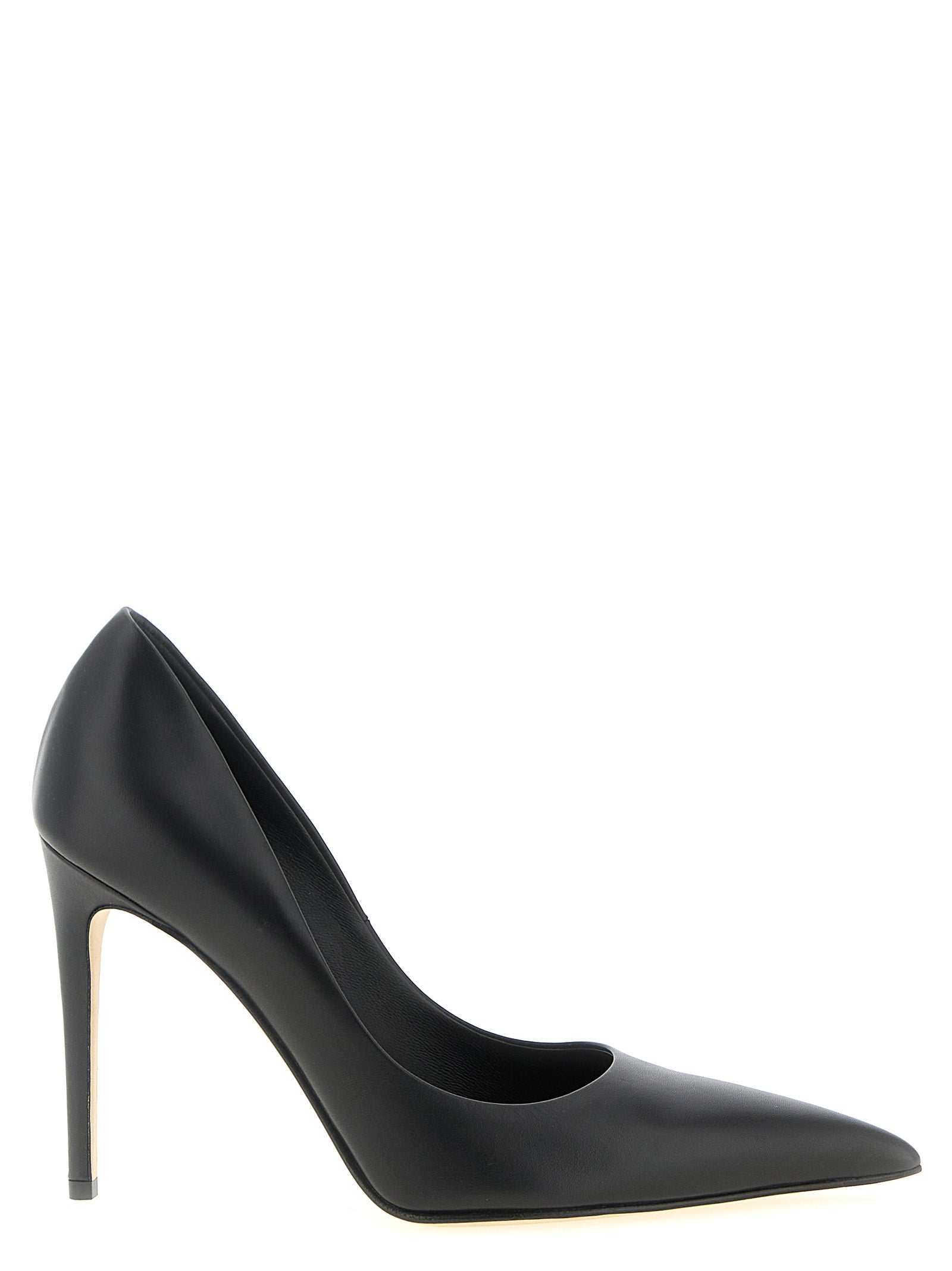 High-Heel Stiletto Pumps Heels by Alexander McQueen for women in calfskin leather black features an effortlessly chic silhouette from the Women's Calfskin Leather High-Heel Stiletto Pumps Heels collection, showcasing a stiletto high-heel and effortlessly chic pointed toe style for a effortlessly chic look.