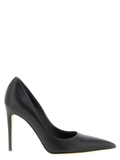 High-Heel Stiletto Pumps Heels by Alexander McQueen for women in calfskin leather black features an effortlessly chic silhouette from the Women's Calfskin Leather High-Heel Stiletto Pumps Heels collection, showcasing a stiletto high-heel and effortlessly chic pointed toe style for a effortlessly chic look.