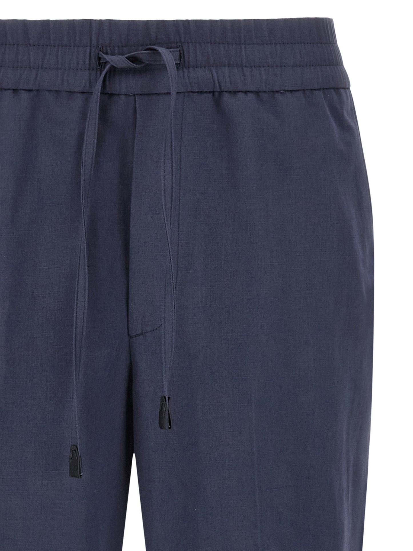 Casual Pants by Brioni for men in linen & cotton blue presents a refined pantology silhouette, artfully defined by a refined pantology straight-leg, long, and a sophisticated .