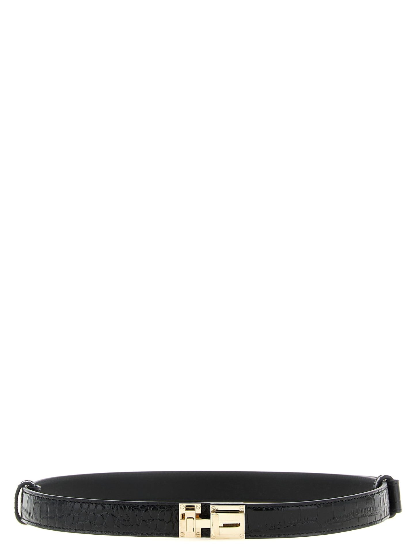 Belt by Tom Ford for women in calfskin leather black & print features a versatile silhouette, artfully showcasing the versatile design of the Calfskin Leather Belt for a sophisticated, premium finish.