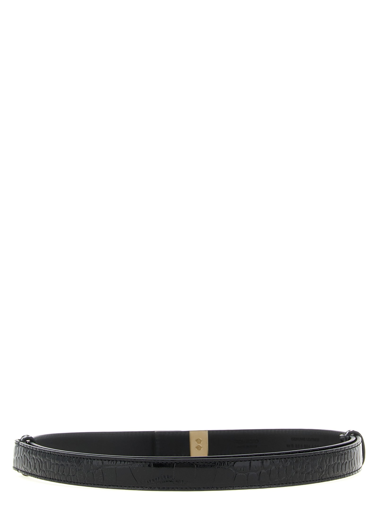 Belt by Tom Ford for women in calfskin leather black & print features an artisanal silhouette, showcasing the artisanal craftsmanship of the Calfskin Leather Belt collection for a artisanal finish.