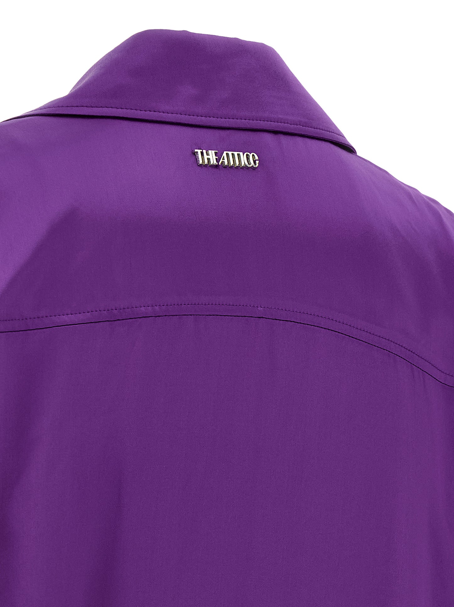 Dress by The Attico for women in rayon & viscose purple features an sultry silhouette defined by a and , falling to an sultry midi for a sultry look.