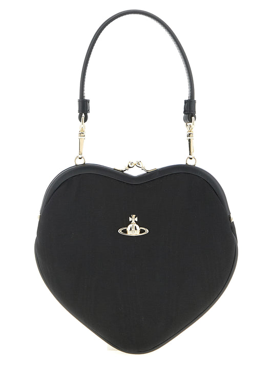 Flap Clutch Handbag by Vivienne Westwood for women in raffia viscose & leather black & signature features an refined silhouette, showcasing a secure snap, ample , and versatile crossbody-strap, shoulder-strap & handle for a sophisticated refined aesthetic.