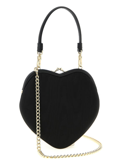 Flap Clutch Handbag by Vivienne Westwood for women in raffia viscose & leather black & signature features a contemporary silhouette, showcasing a secure snap, ample , and contemporary crossbody-strap, shoulder-strap & handle for a sophisticated look.