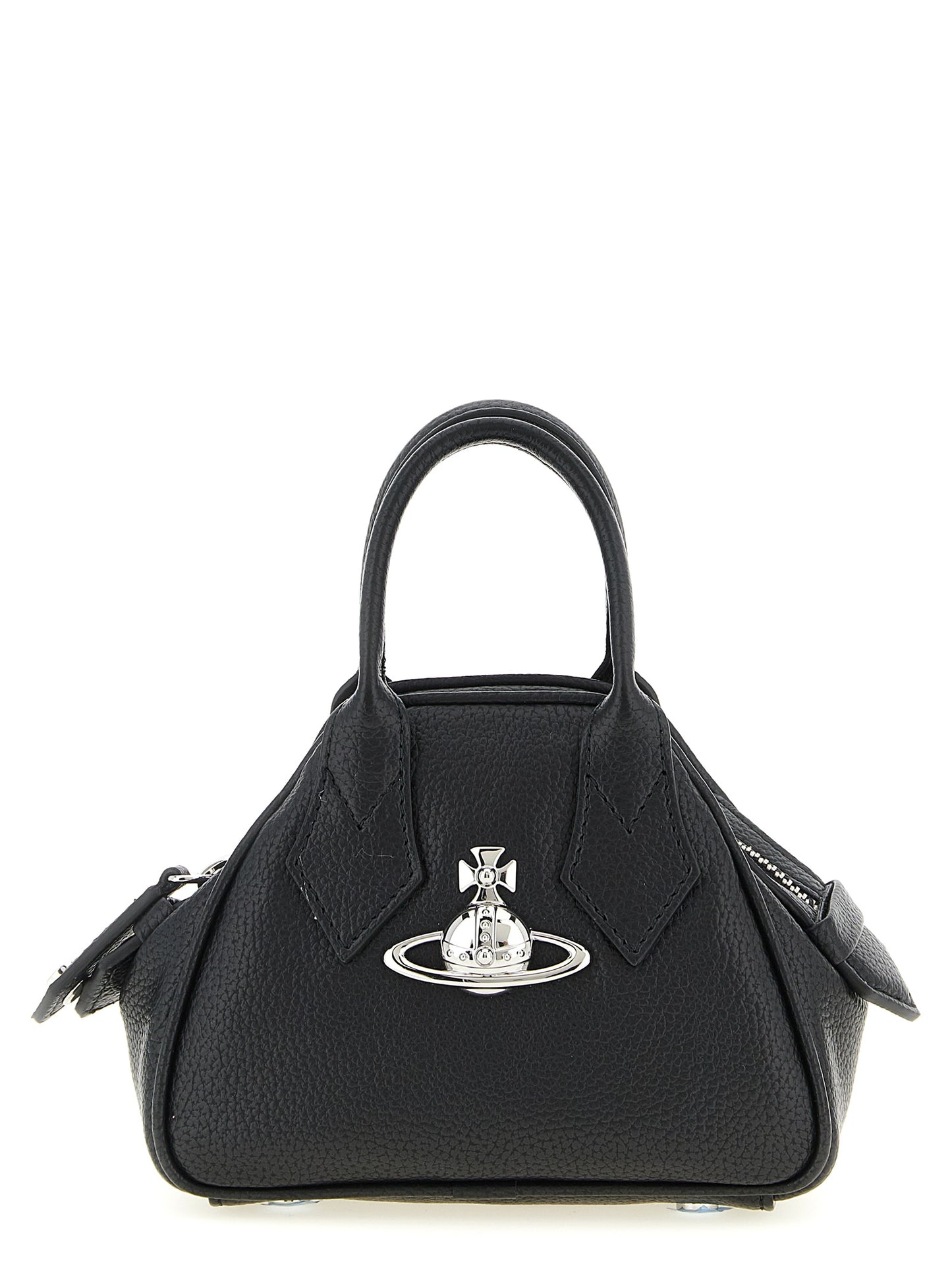 Mini Handbag by Vivienne Westwood for women in polyurethane leather black features a ornamental silhouette, showcasing a secure zipper, ample , and ornamental shoulder-strap, adjustable-strap & handle for a sophisticated look.