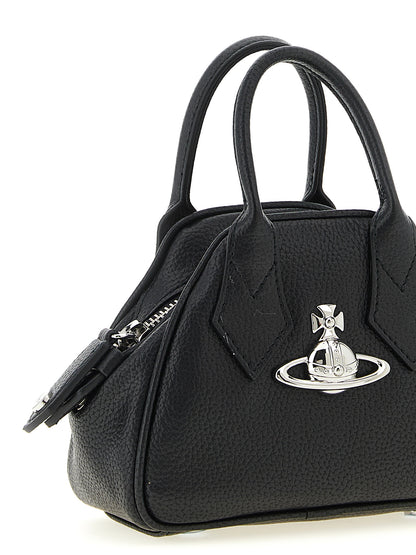 Mini Handbag by Vivienne Westwood for women in polyurethane leather black features a ornamental silhouette, showcasing a secure zipper, ample , and ornamental shoulder-strap, adjustable-strap & handle for a sophisticated look.