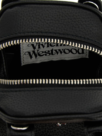 Mini Handbag by Vivienne Westwood for women in polyurethane leather black features a exquisite silhouette, showcasing a secure zipper and exquisite with versatile shoulder-strap, adjustable-strap & handle for a exquisite finish.