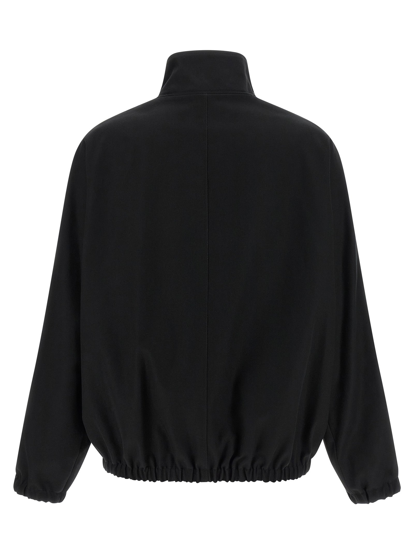 Bomber Jacket by Courrèges for women in cupro & cotton black & signature showcases a bohemian silhouette, artfully detailed with a bohemian and signature pockets for a truly bohemian finish.