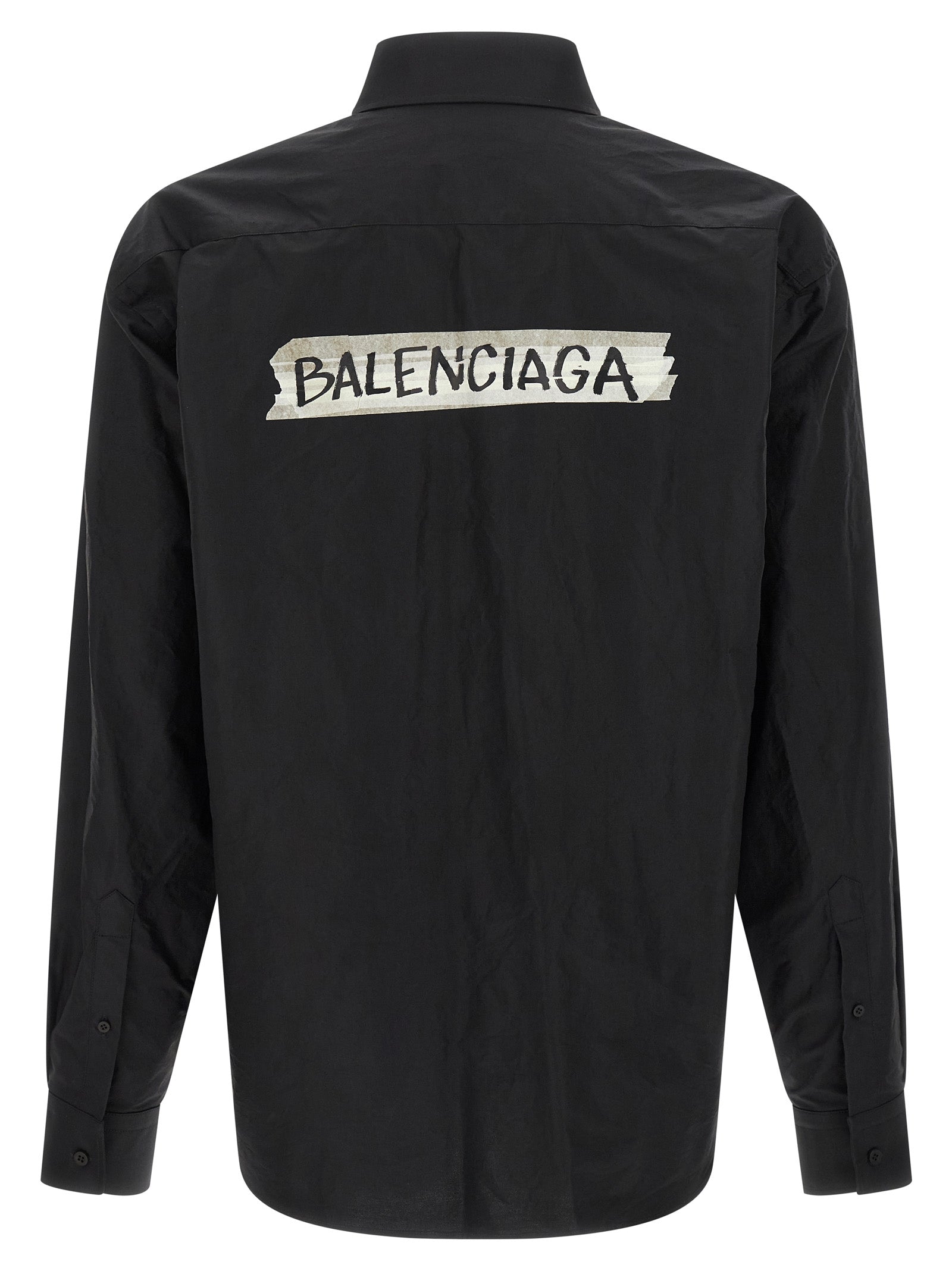 Blouse by Balenciaga for men in cotton black & print features an polished silhouette, showcasing a sophisticated and detail for a truly polished finish.