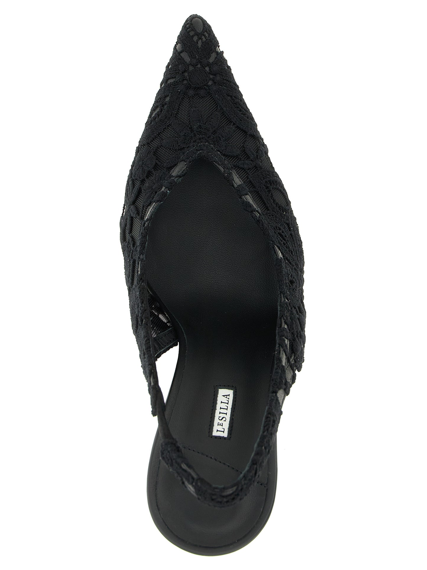 High-Heel Stiletto Slingback Pumps Heels by LE SILLA for women in polyamide suede leather & cotton black & transparent features an effortlessly chic silhouette from the Women's Polyamide Suede Leather & Cotton High-Heel Stiletto Slingback Pumps Heels collection, showcasing a stiletto high-heel and effortlessly chic for a effortlessly chic look.